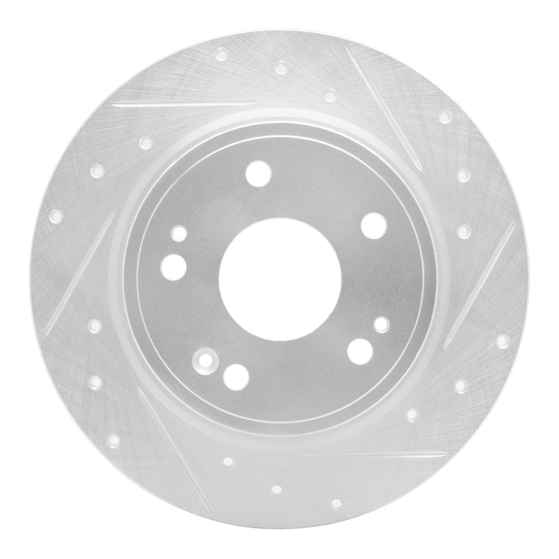 DFC 16-25 Honda HR-V Rear Right Drilled & Slotted Silver Brake Rotor