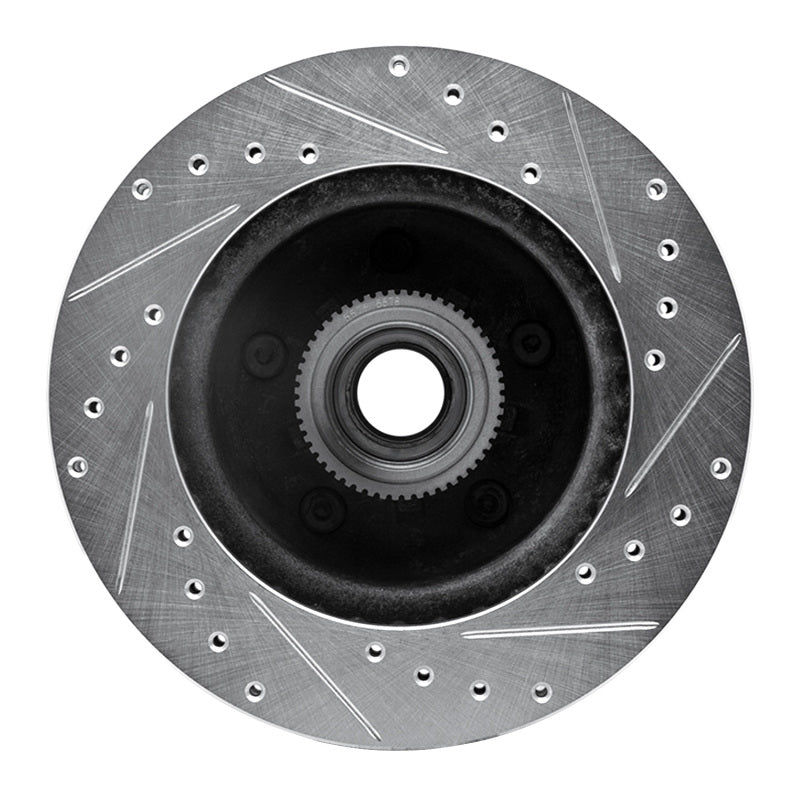 R1 90-02 Chevrolet ASTRO Front Left Drilled & Slotted Silver Brake Rotor