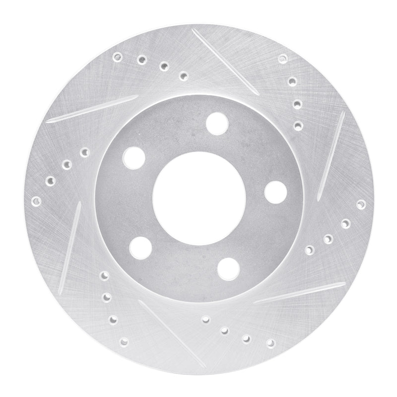DFC 97-05 Chevrolet Malibu Front Right Drilled & Slotted Silver Brake Rotor