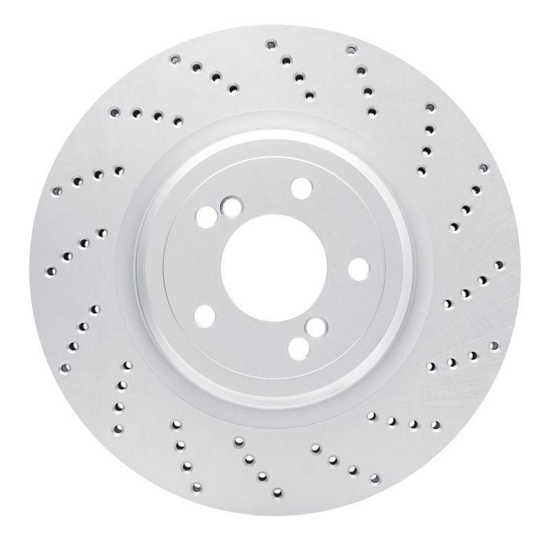 R1 06-10 BMW M6 Right Rear Drilled GeoSPEC Coated Rotor