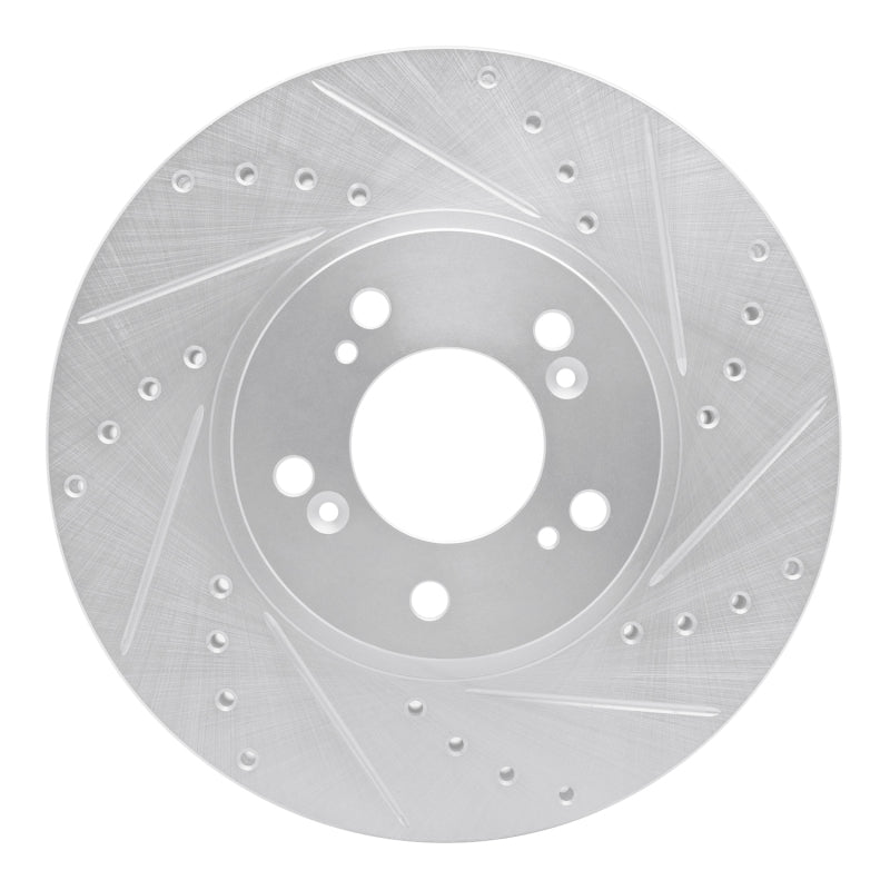 DFC 99-04 Acura RL Front Right Drilled & Slotted Silver Brake Rotor