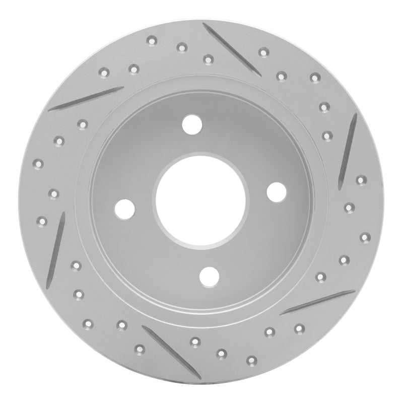 R1 16-25 Mazda MX-5 Miata Rear Left Drilled & Slotted Geo-Carbon Rotor