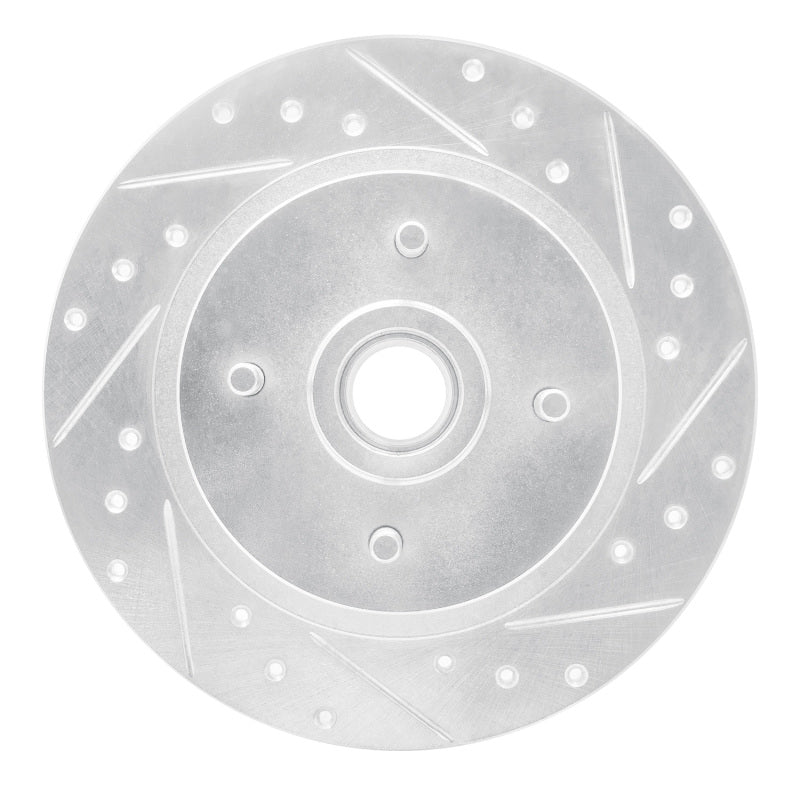 DFC 84-87 Nissan Maxima Rear Right Drilled & Slotted Silver Brake Rotor