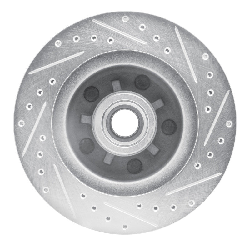 DFC 69-96 Buick Centurion Front Left Drilled & Slotted Silver Brake Rotor