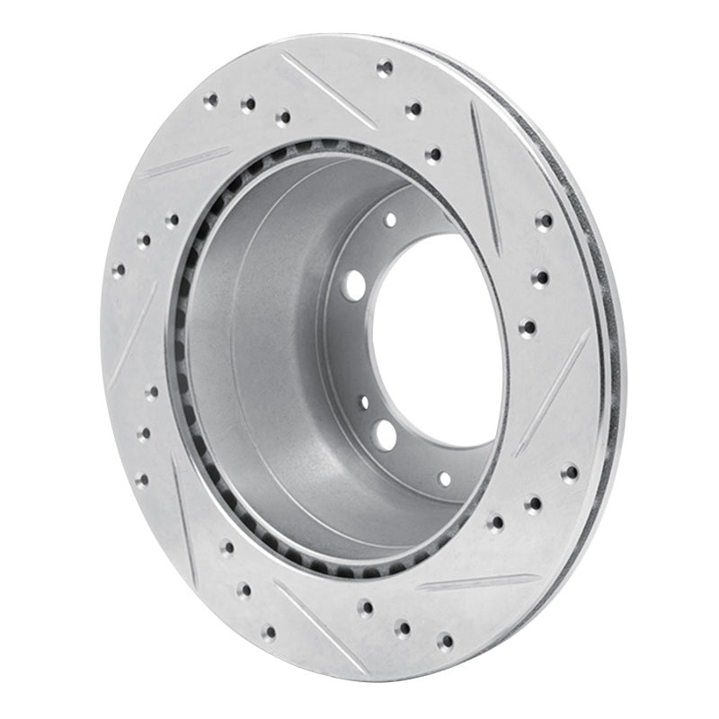 DFC 87-89 Porsche 944 (Excl Turbo) Rear Left Drilled & Slotted Silver Brake Rotor