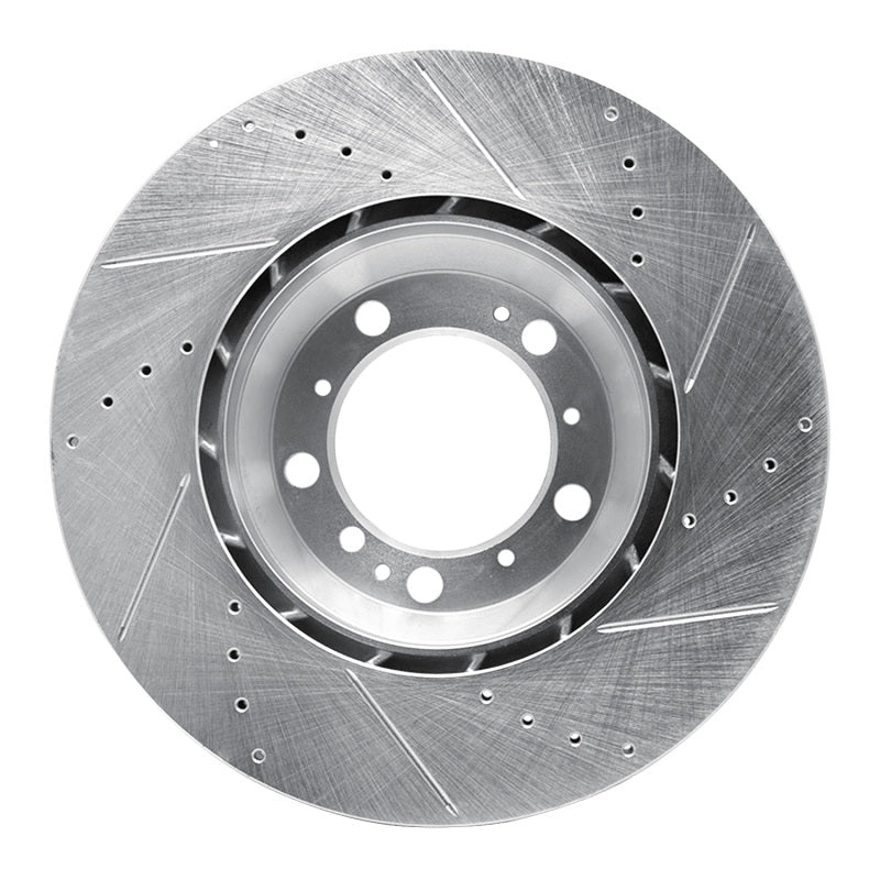 DFC 99-23 Porsche 911 Left Rear Drilled & Slotted Silver Brake Rotor