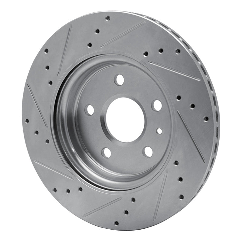 DFC 10-25 Buick Regal Rear Right Drilled & Slotted Silver Brake Rotor