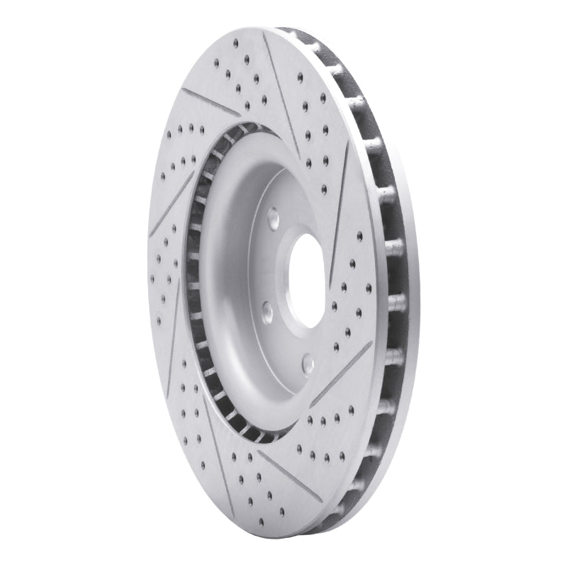R1 09-17 Buick Regal Front Left Drilled & Slotted Geo-Carbon Rotor