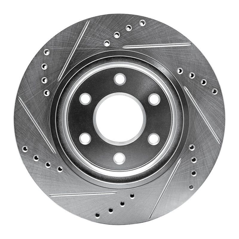 DFC 05-25 Nissan Pathfinder Front Right Drilled & Slotted Silver Brake Rotor