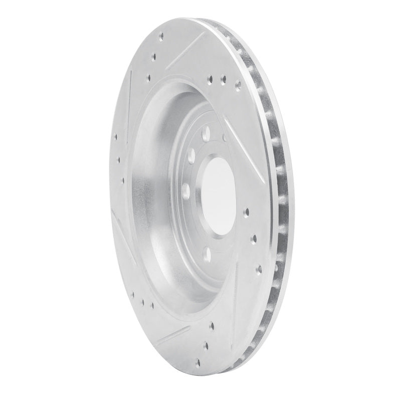 R1 03-11 Cadillac BLS (Mexico) Rear Right Drilled & Slotted Silver Brake Rotor