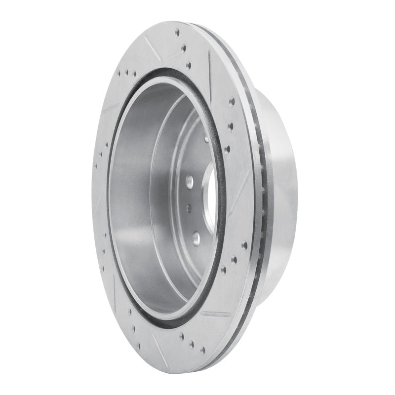 R1 04-11 Ford F-150 RWD Rear Left Drilled & Slotted Silver Brake Rotor