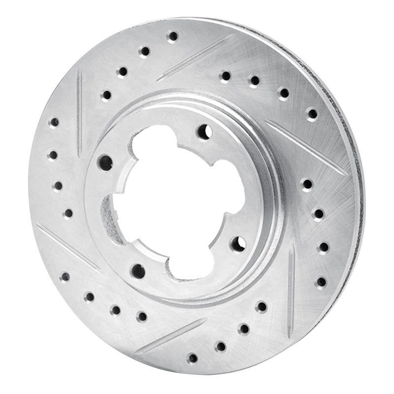 DFC 87-94 Subaru Justy Front Left Drilled & Slotted Silver Brake Rotor
