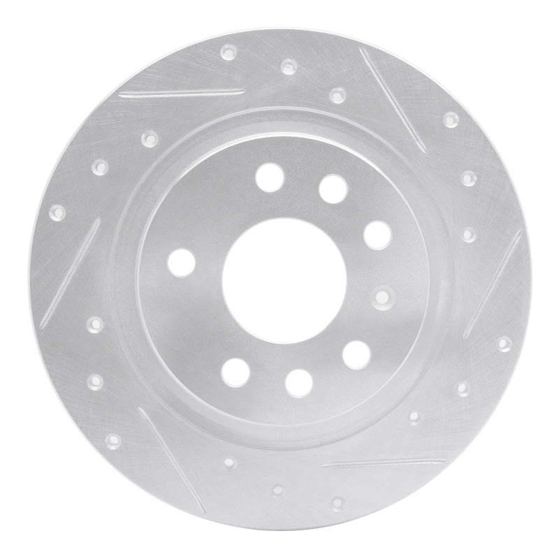 R1 03-11 Cadillac BLS (Mexico) Rear Right Drilled & Slotted Silver Brake Rotor