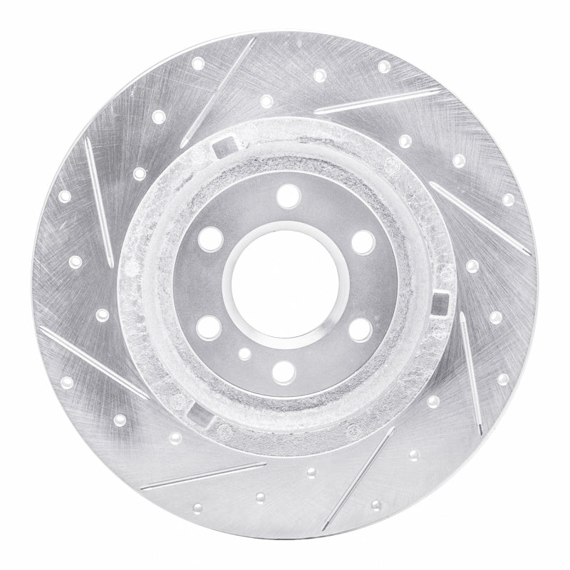 R1 11-15 VPG MV-1 Rear Right Drilled & Slotted Silver Brake Rotor