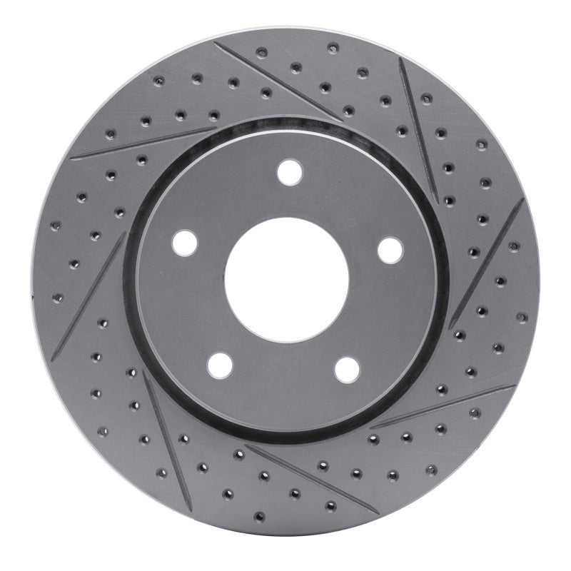 R1 08-16 Chrysler Town & Country Front Right Drilled & Slotted Geo-Carbon Rotor