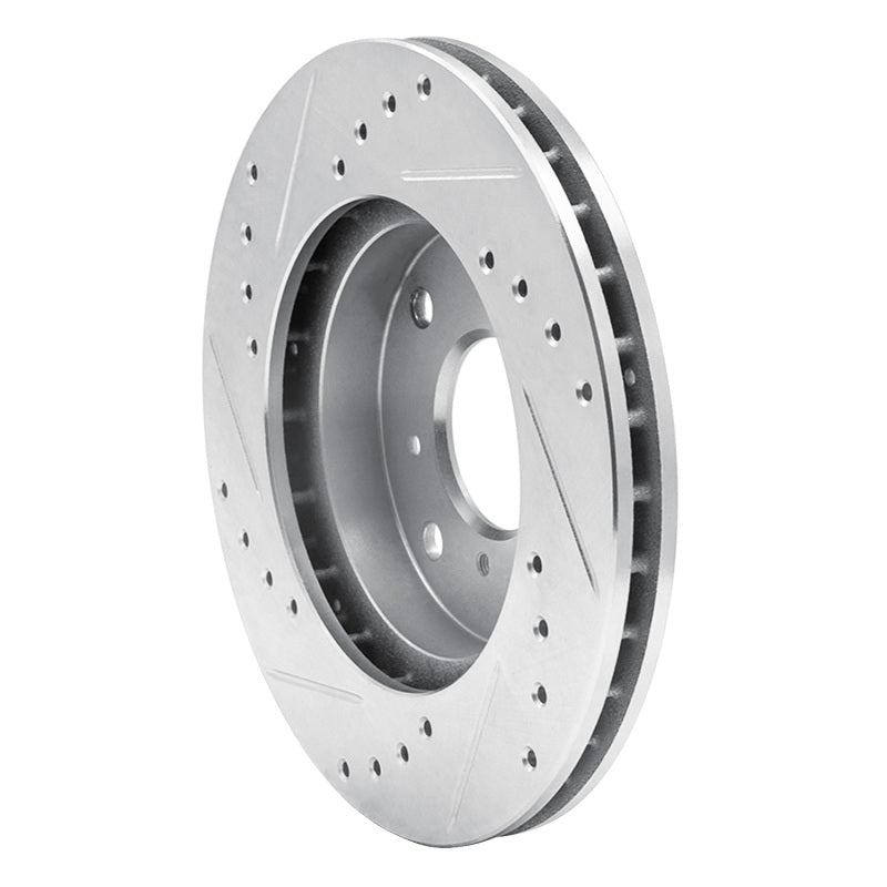 DFC 98-02 Acura CL Front Right Drilled & Slotted Silver Brake Rotor