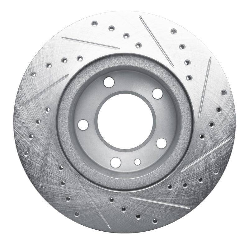 DFC 82-88 BMW 528E Front Left Drilled & Slotted Silver Brake Rotor