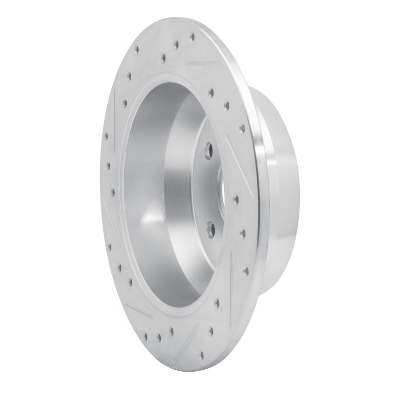 R1 99-04 Jeep Grand Cherokee Rear Right Drilled & Slotted Silver Brake Rotor