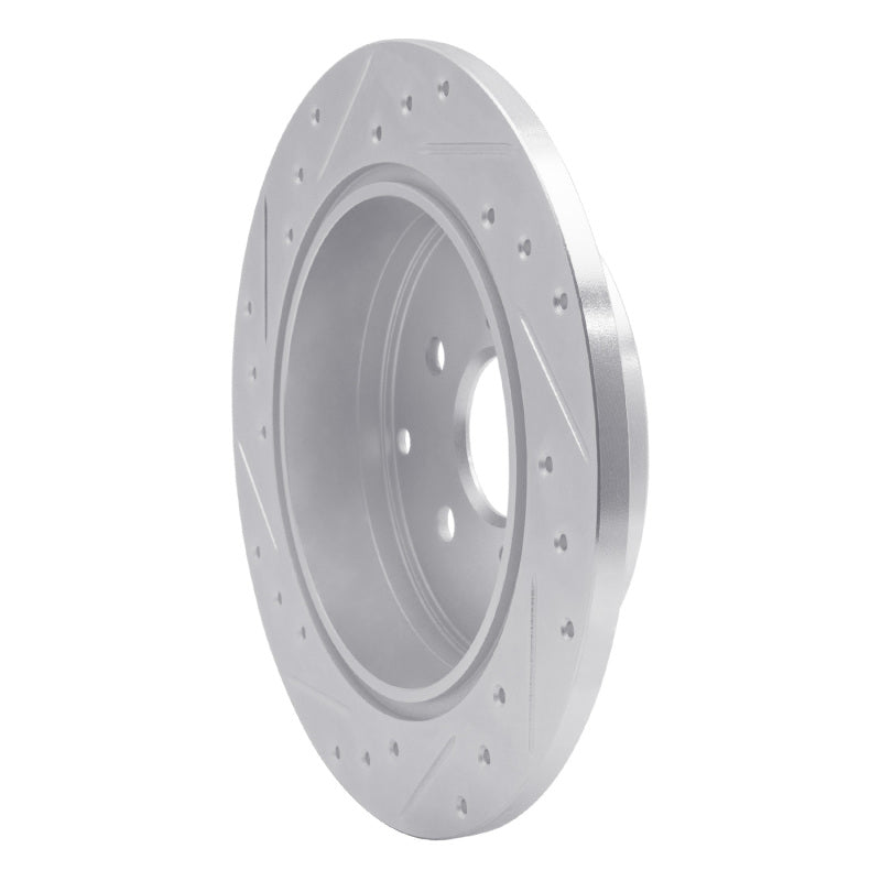 DFC 12-20 Toyota Mirai Rear Right Drilled & Slotted Silver Brake Rotor
