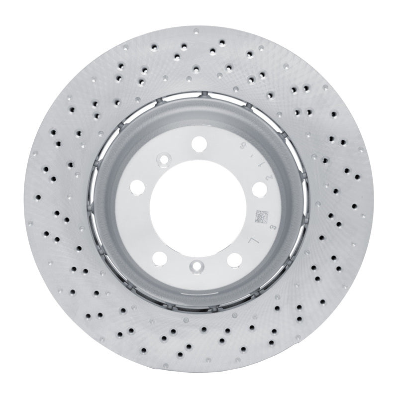 R1 16-23 Porsche Cayman Left Rear Drilled Carbon Alloy GeoMET Rotor