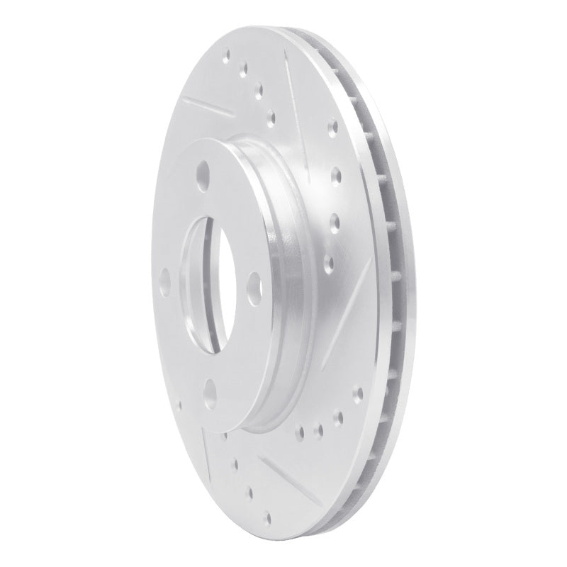 DFC 84-87 Audi 4000 Quattro Front Right Drilled & Slotted Silver Brake Rotor