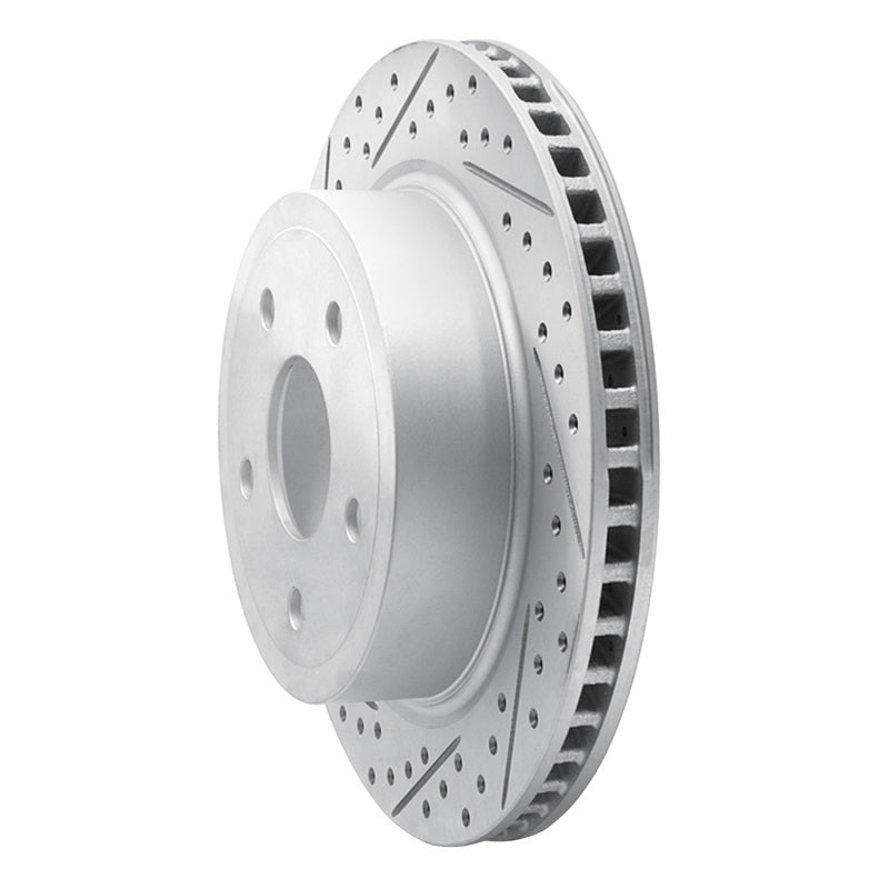 R1 04-06 Dodge Ram 1500 Pickup Rear Left Drilled & Slotted Geo-Carbon Rotor