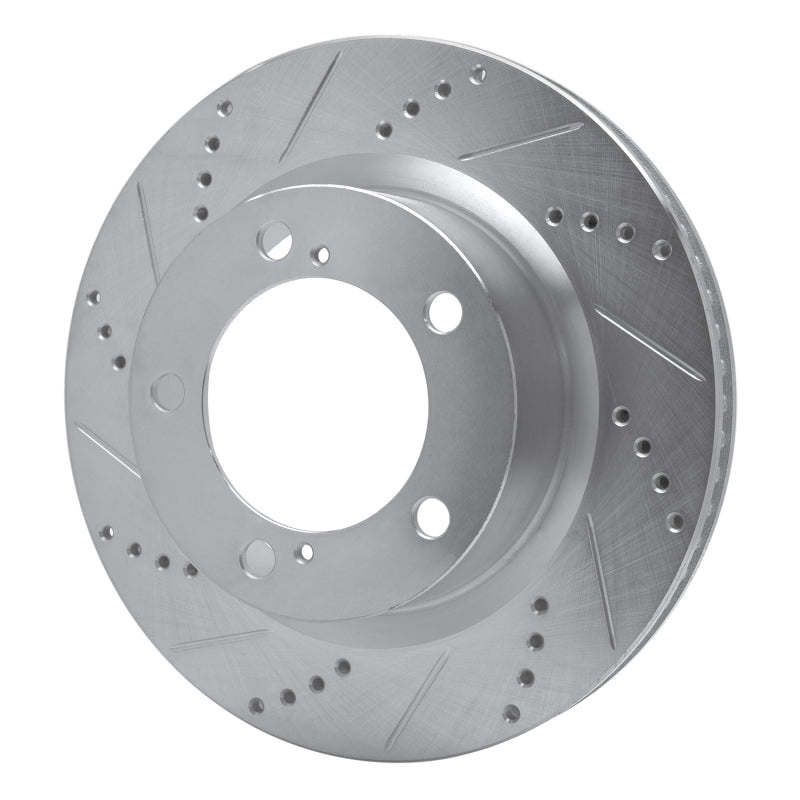 DFC 08-21 Lexus LX570 Front Left Drilled & Slotted Silver Brake Rotor