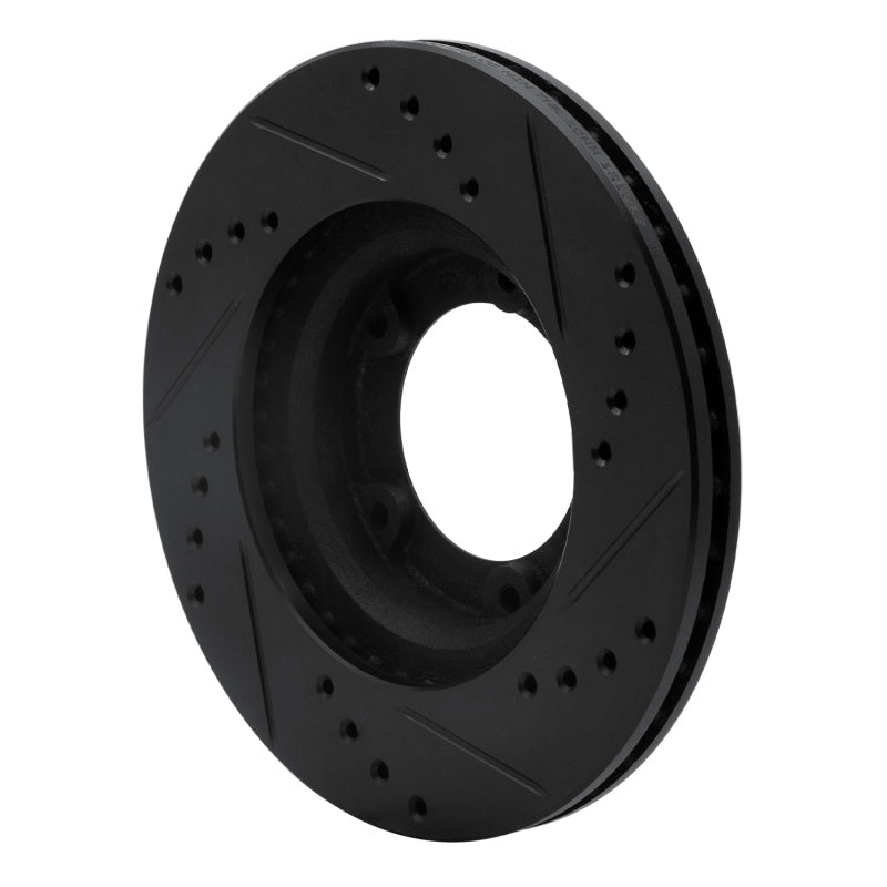 R1 89-08 Toyota Hilux (Mexico) Front Left Drilled & Slotted Black Brake Rotor