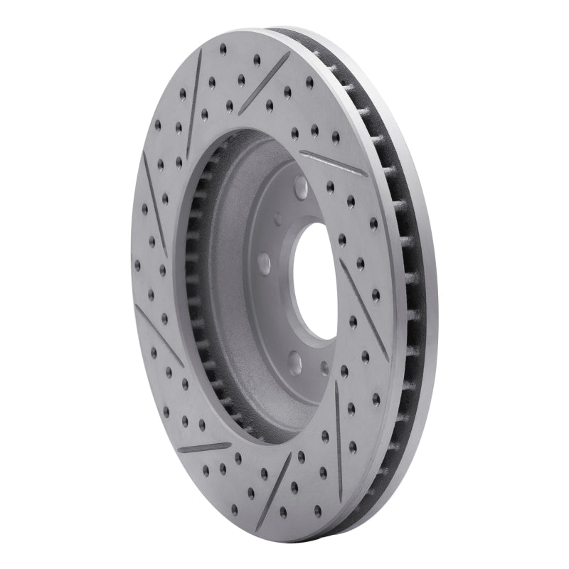 R1 06-16 Buick Lucerne Front Right Drilled & Slotted Geo-Carbon Rotor