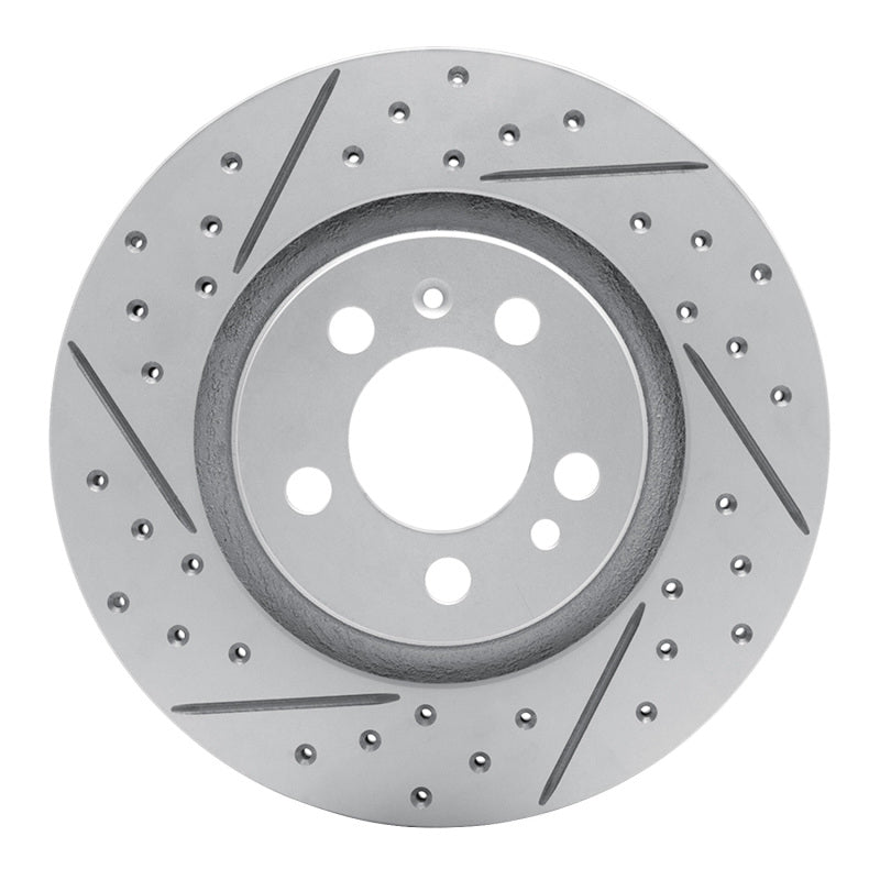 R1 98-15 Volkswagen Golf Front Left Drilled & Slotted Geo-Carbon Rotor