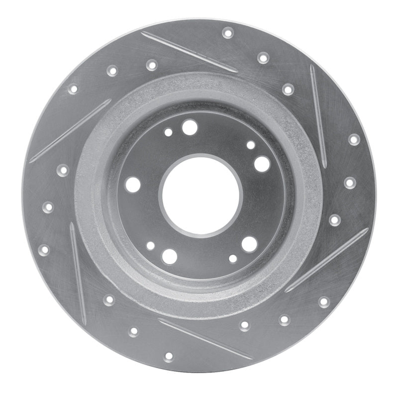R1 05-22 Acura ILX Rear Left Drilled & Slotted Silver Brake Rotor