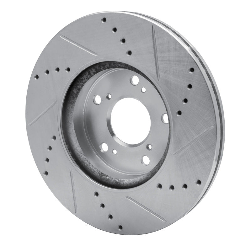 DFC 13-25 Honda HR-V Front Left Drilled & Slotted Silver Brake Rotor