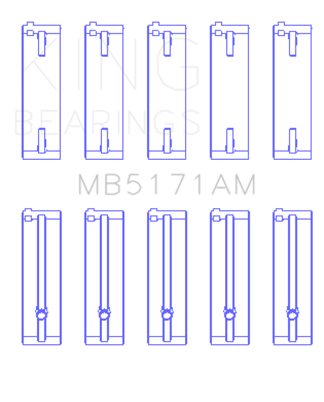 King Engine Bearings Mazda FS-DE L4/FP L4/FS L4 DOHC 16 Valve Main Bearing Set - Size STD