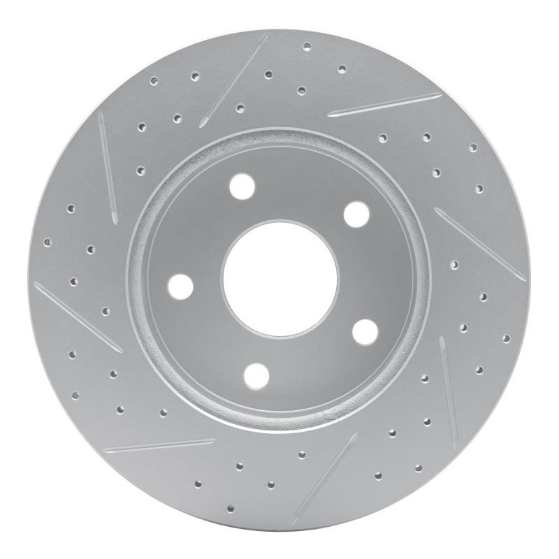 R1 99-04 Jeep Grand Cherokee Front Right Drilled & Slotted Geo-Carbon Rotor