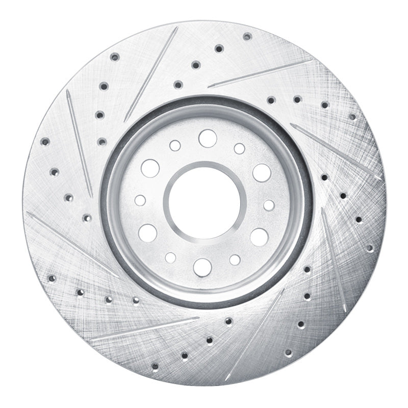 DFC 17-25 Buick Enclave Front Right Drilled & Slotted Silver Brake Rotor