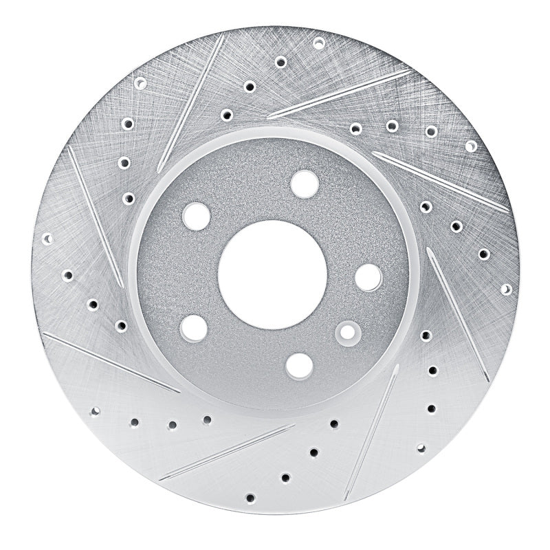 R1 19-25 Buick Envision Front Left Drilled & Slotted Silver Brake Rotor