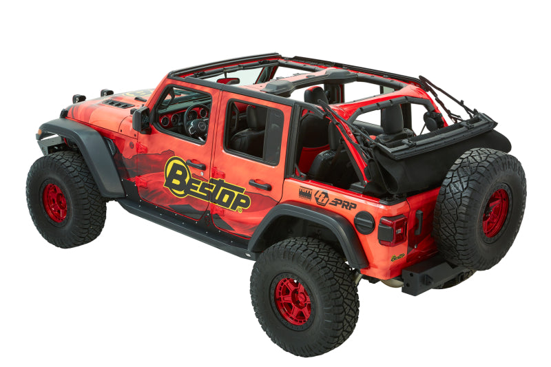 Bestop 18-26 Jeep Wrangler JL 4-Door Trektop Ultra (Premium Black Twill)
