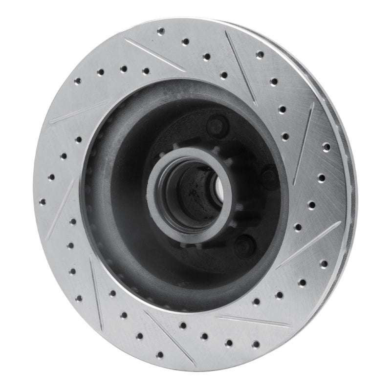 DFC 76-81 Chrysler Newport Front Left Drilled & Slotted Silver Brake Rotor