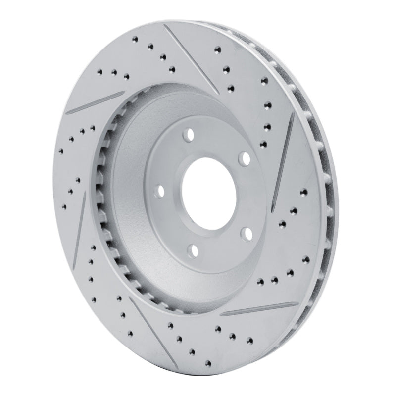 R1 88-96 Chevrolet Corvette Right Front Drilled & Slotted Geo-Carbon Rotor