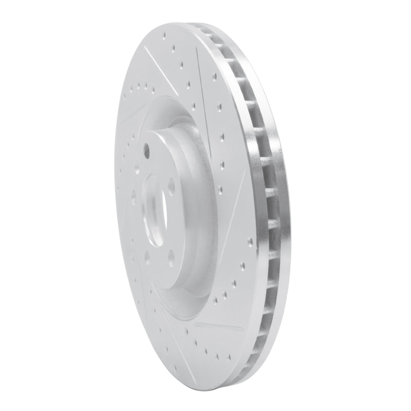 DFC 04-09 Audi S4 Front Right Drilled & Slotted Silver Brake Rotor