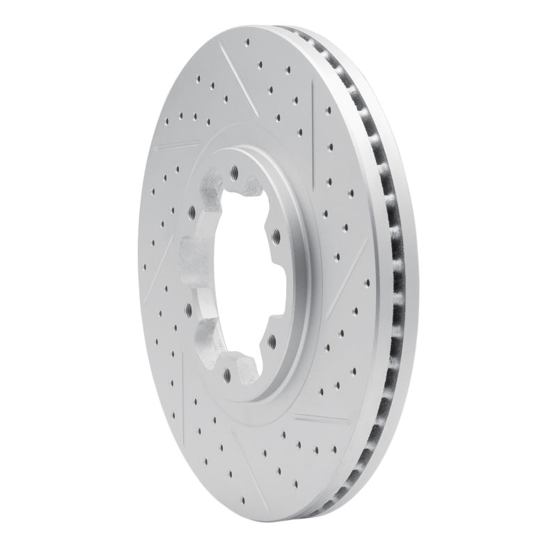 R1 98-04 Infiniti QX4 Front Right Drilled & Slotted Geo-Carbon Rotor