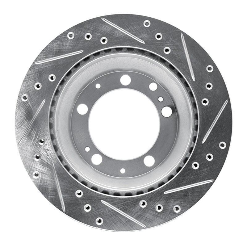 DFC 87-89 Porsche 944 (Excl Turbo) Rear Left Drilled & Slotted Silver Brake Rotor