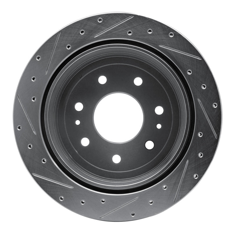 R1 04-11 Ford F-150 RWD Rear Right Drilled & Slotted Silver Brake Rotor