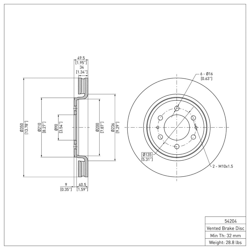 R1 2007-2021 Ford F-150 4WD Front Brake Rotor