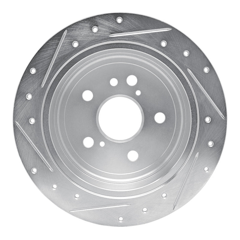 DFC 04-09 Lexus RX350 Rear Right Drilled & Slotted Silver Brake Rotor