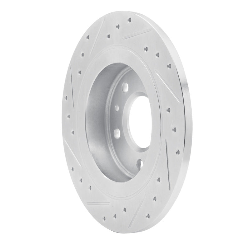 R1 11-19 Buick CASCADA Rear Right Drilled & Slotted Silver Brake Rotor