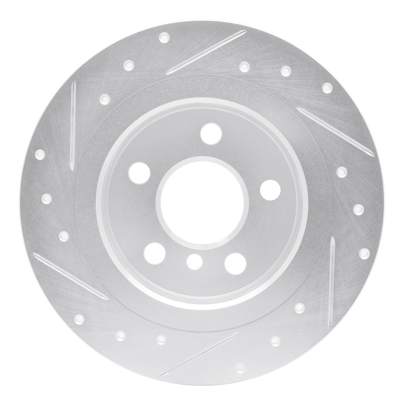 R1 14-25 BMW 220i (Mexico) Rear Right Drilled & Slotted Silver Brake Rotor