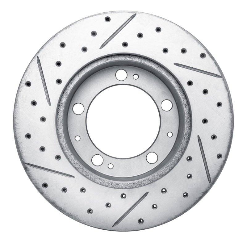 R1 87-89 Porsche 944 Excl Turbo Front Right Drilled & Slotted Geo-Carbon Rotor