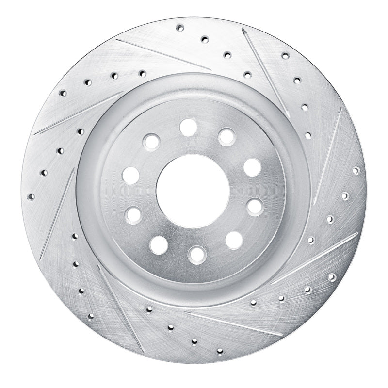 DFC 21-25 Dodge Charger Daytona Rear Right Drilled & Slotted Silver Brake Rotor