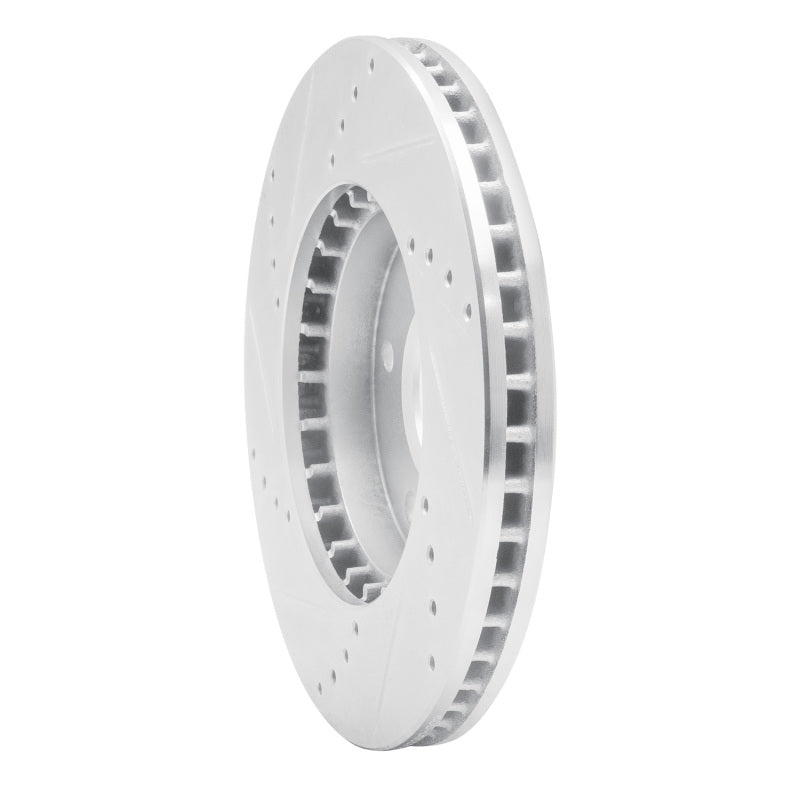 DFC 01-03 Hyundai XG300 Front Right Drilled & Slotted Silver Brake Rotor
